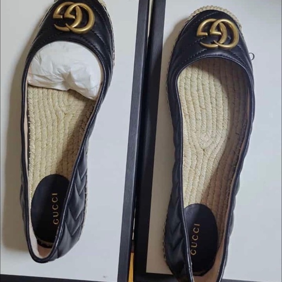 GUCCI LEATHER ESPADRILLE WITH DOUBLE G - Picture 2 of 2